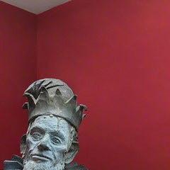 Head of a Saltimbanque, Patinated Bronze Sculpture