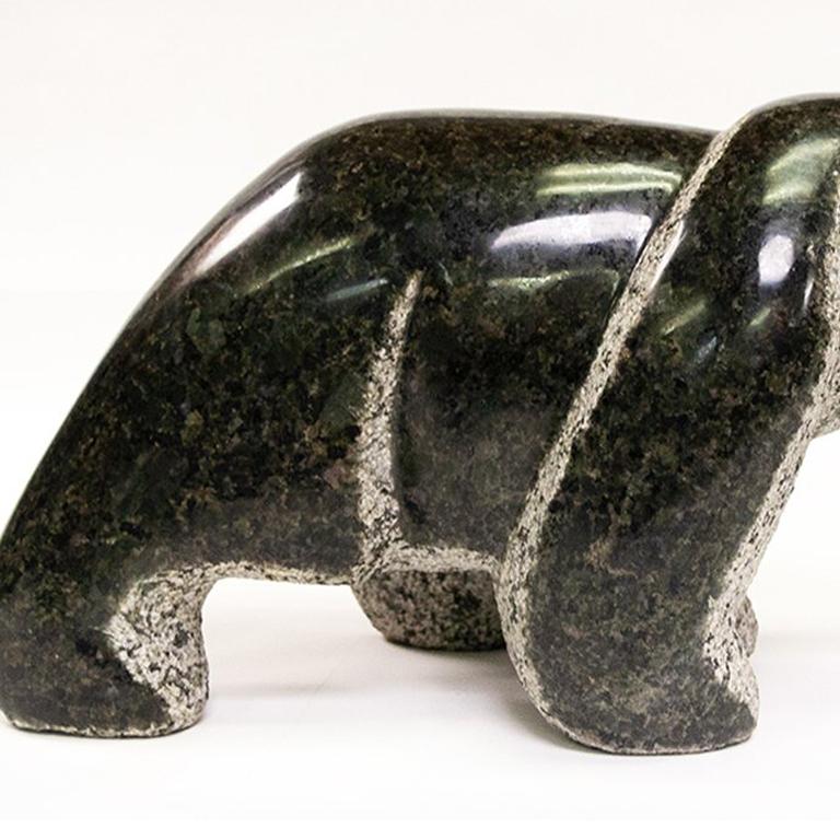 Original granite sculpture by Stewart Steinhauer  KOHKOMINAW MASKWA SERIES For Sale 2