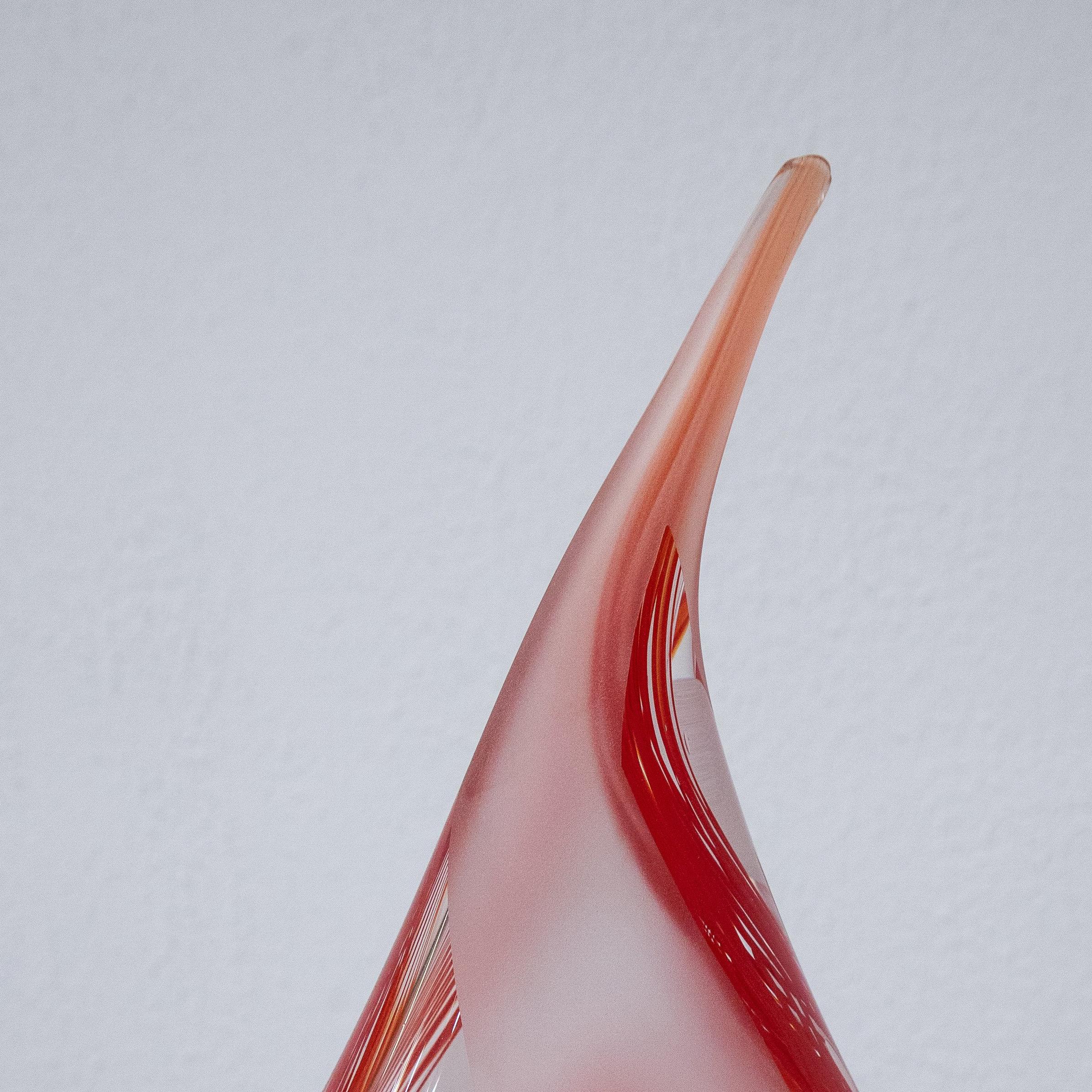 Red Teardrop - Sculpture by Robert Burch