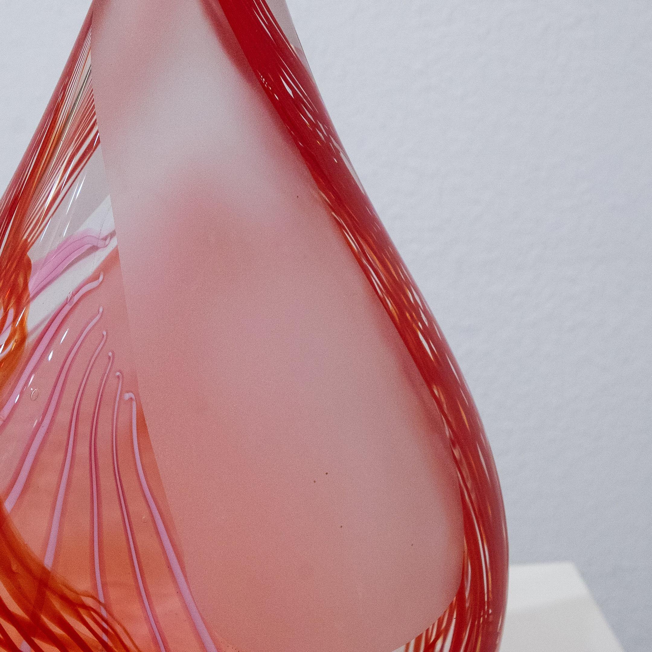 Red Teardrop - Contemporary Sculpture by Robert Burch