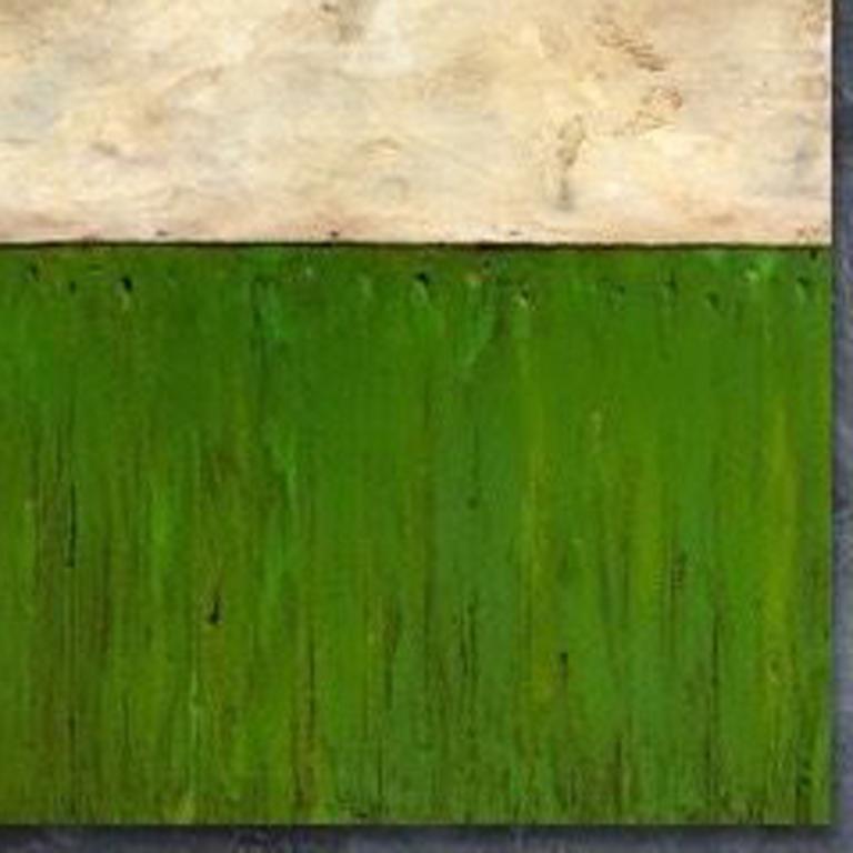 Abstract landscape encaustic painting :: Mixed Media :: Abstract :: This piece comes with an official certificate of authenticity signed by the artist :: Ready to Hang: Yes :: Signed: Yes :: Signature Location: back :: Wood Panel :: Portrait ::