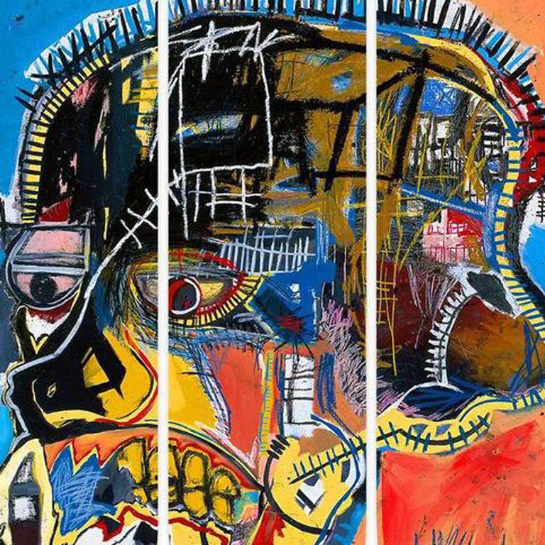 Basquiat Schädel Skateboard Decks (3er Set)
Ein Triptychon aus 3 einzelnen Skate-Decks, lizenziert durch den Nachlass von Jean Michel Basquiat (Bild: Basquiat, Untitled Skull, 1981)

Medium: Siebdruck auf siebenlagigem kanadischem Ahornholz. 
Dazu