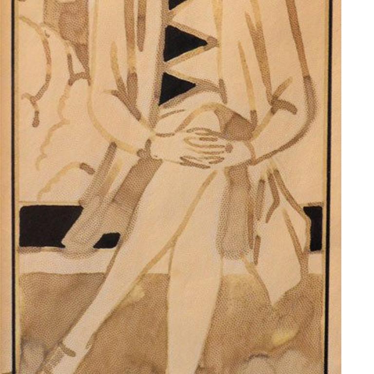Nel parco - Figurative Painting Beige di Thelma Terrell