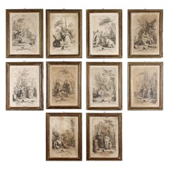 Ten Engravings by Joseph Wagner, 1700s