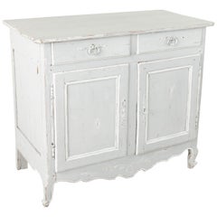 Late 19th Century French Louis XV Style Painted Two-Door Buffet or Sideboard