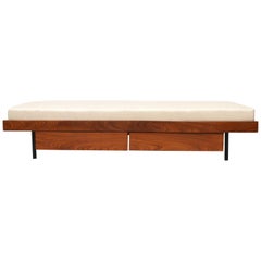 Midcentury Teak Daybed with Lower Drawers