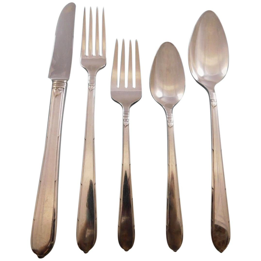 Berkley Square by Community Oneida Silver Plate Flatware Set Service 68 Pieces For Sale