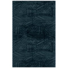 Kaiwa Hand-Tufted Tencel Rug in Midnight Blue