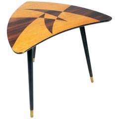 Small Side Table, Tabletop with Inlaid Wood