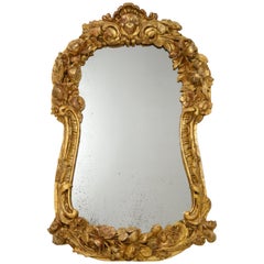 French Antique Giltwood Mirror, 19th Century