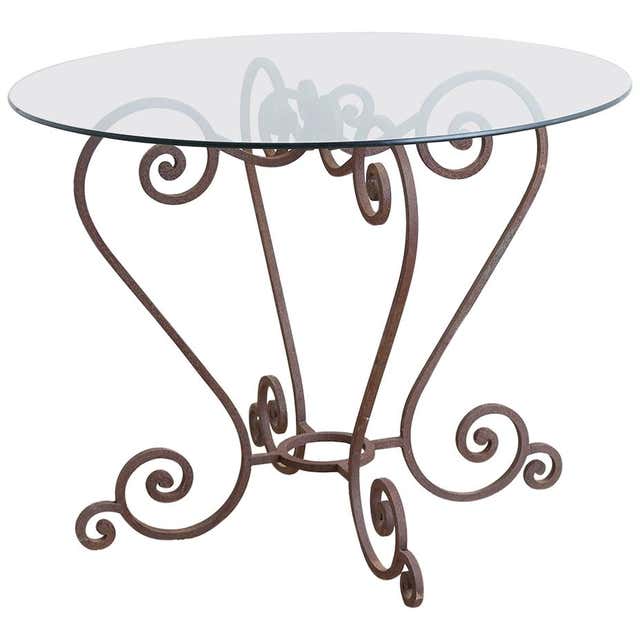 Iron Scroll Table Base at 1stDibs
