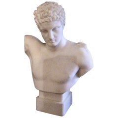 Antique 19th Century Hermes Parian Ware Bust