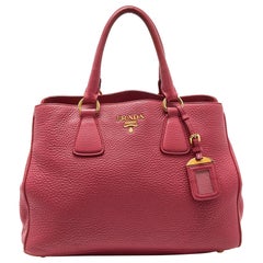 Prada Pink Vitello Daino Leather Medium Tote