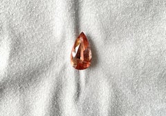 11,22 Carati Pietra Taglio Pera di Tormalina Pesca di Qualità Superiore Per Gioielli Gemma Naturale