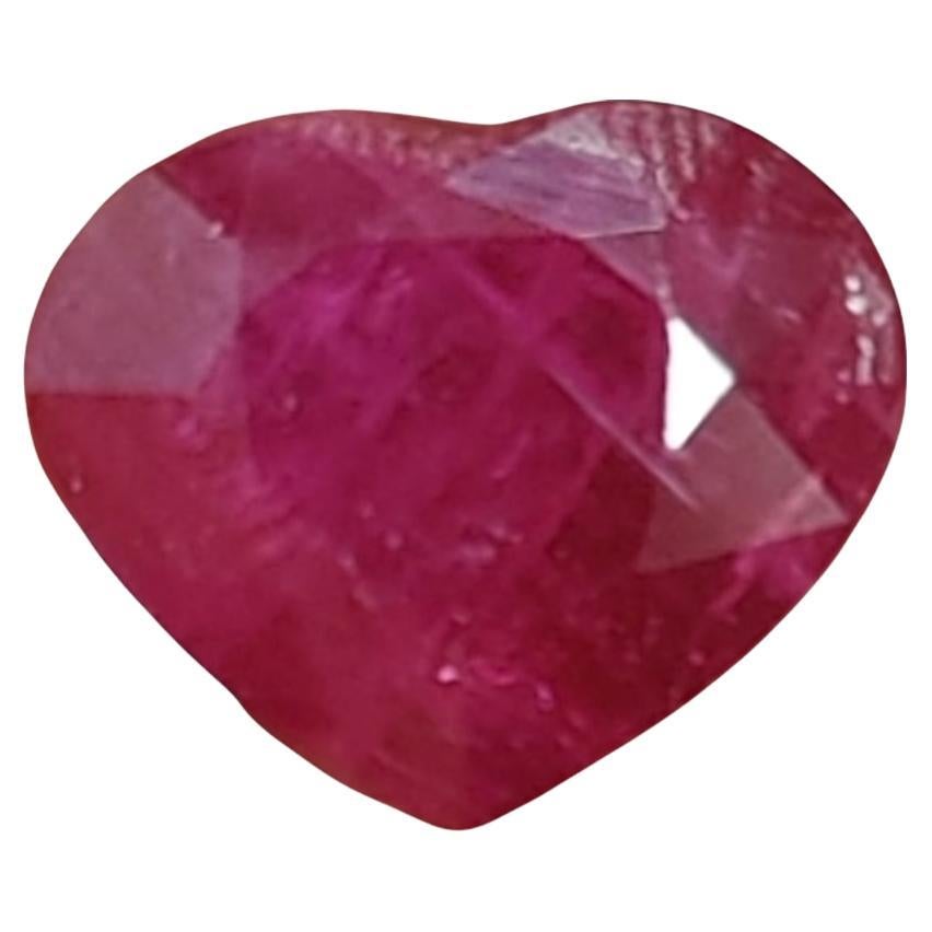 Rubino a forma di cuore da 11,24 carati (riscaldato) in vendita