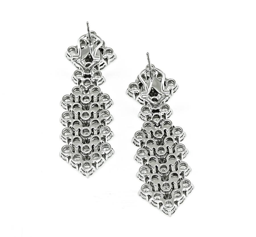 11.24ct Diamond Gold Earrings In Good Condition In New York, NY