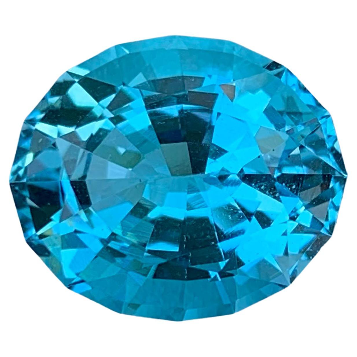 11,25 Karat Natürlicher Loser Reicher Blauer Topas Stein Fancy Oval Schliff Afrikanischer Edelstein
