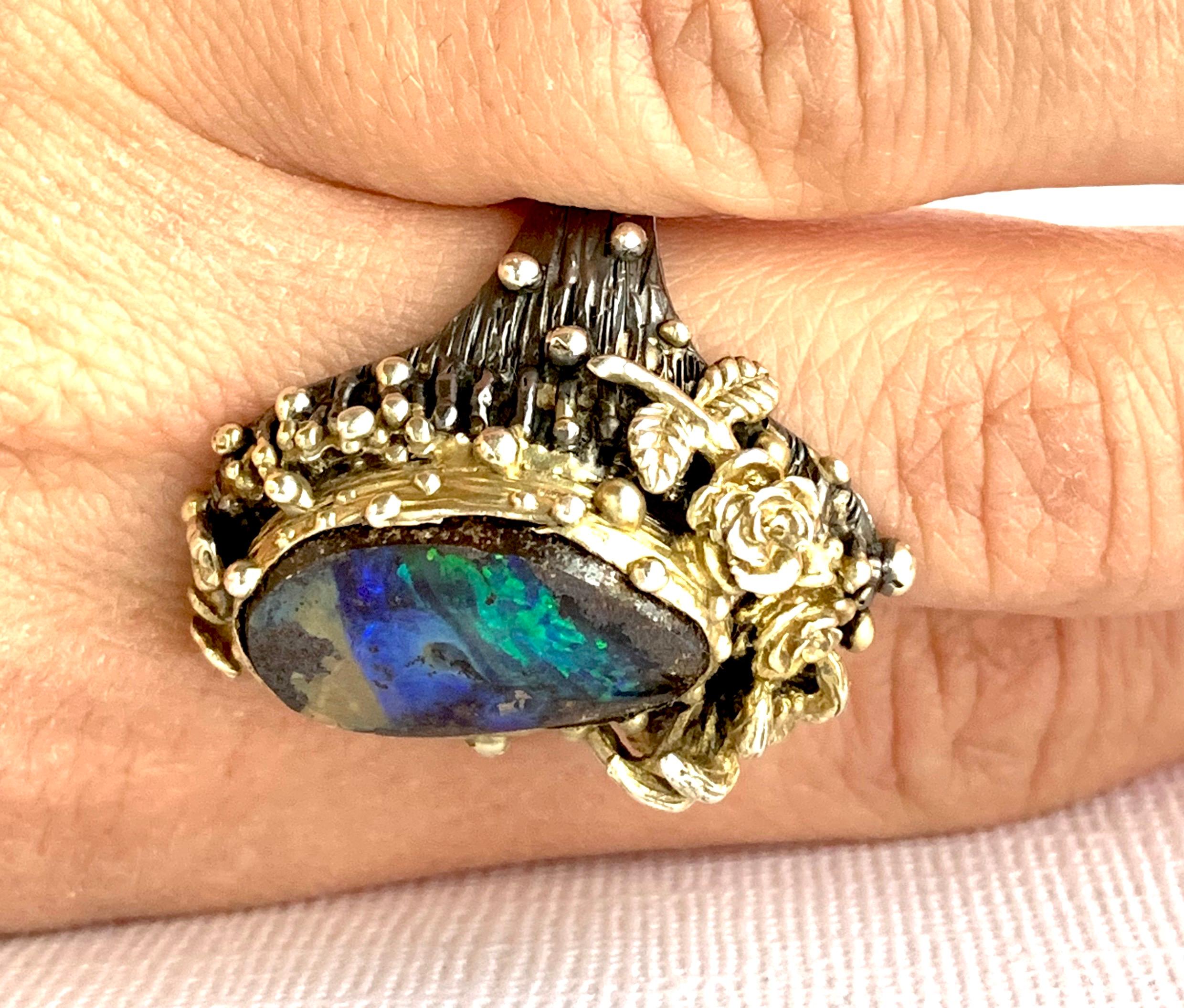 11.25 Carat Opal Ring In New Condition In GREAT NECK, NY
