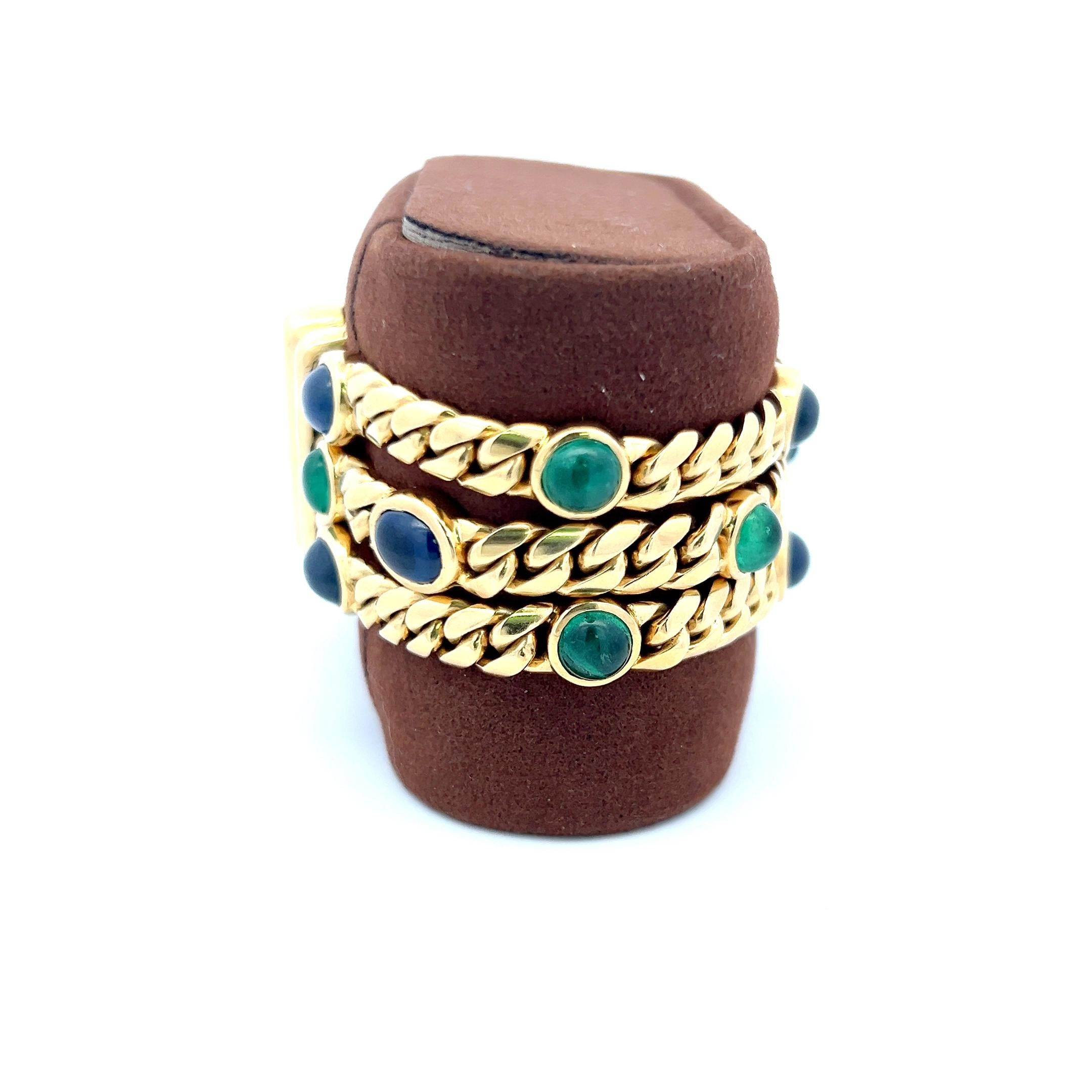 Titolo:
Zaffiro da 11,25 carati Smeraldo da 10,00 carati Bracciale A Link in oro giallo 18 carati
Stile:
Collegamento
Metallo:
oro giallo 18 carati
Gemma 1:
11.25 Carat Saph
Numero di pietre:
9
Gemma 2:
10 Carati EMR
Numero di