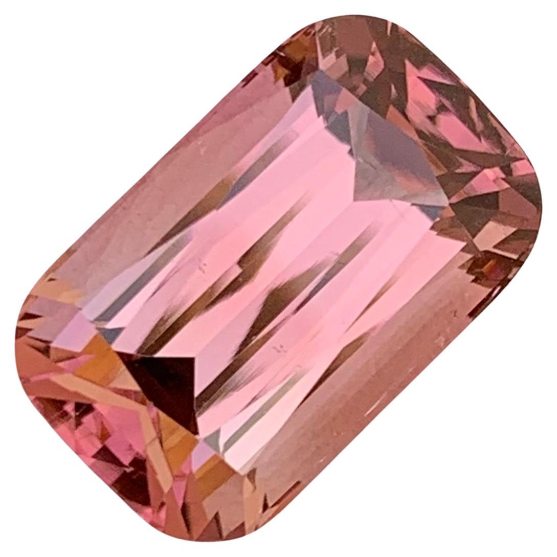 11.25 Carats Natural Peach Pink Loose Tourmaline Cushion Shape Gemstone 