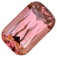 11.25 Carats Natural Peach Pink Loose Tourmaline Cushion Shape Gemstone 