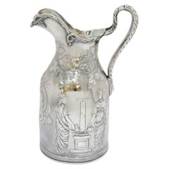 Coin Silver Wood & Hughes Antique Greek Revival Wine Pitcher