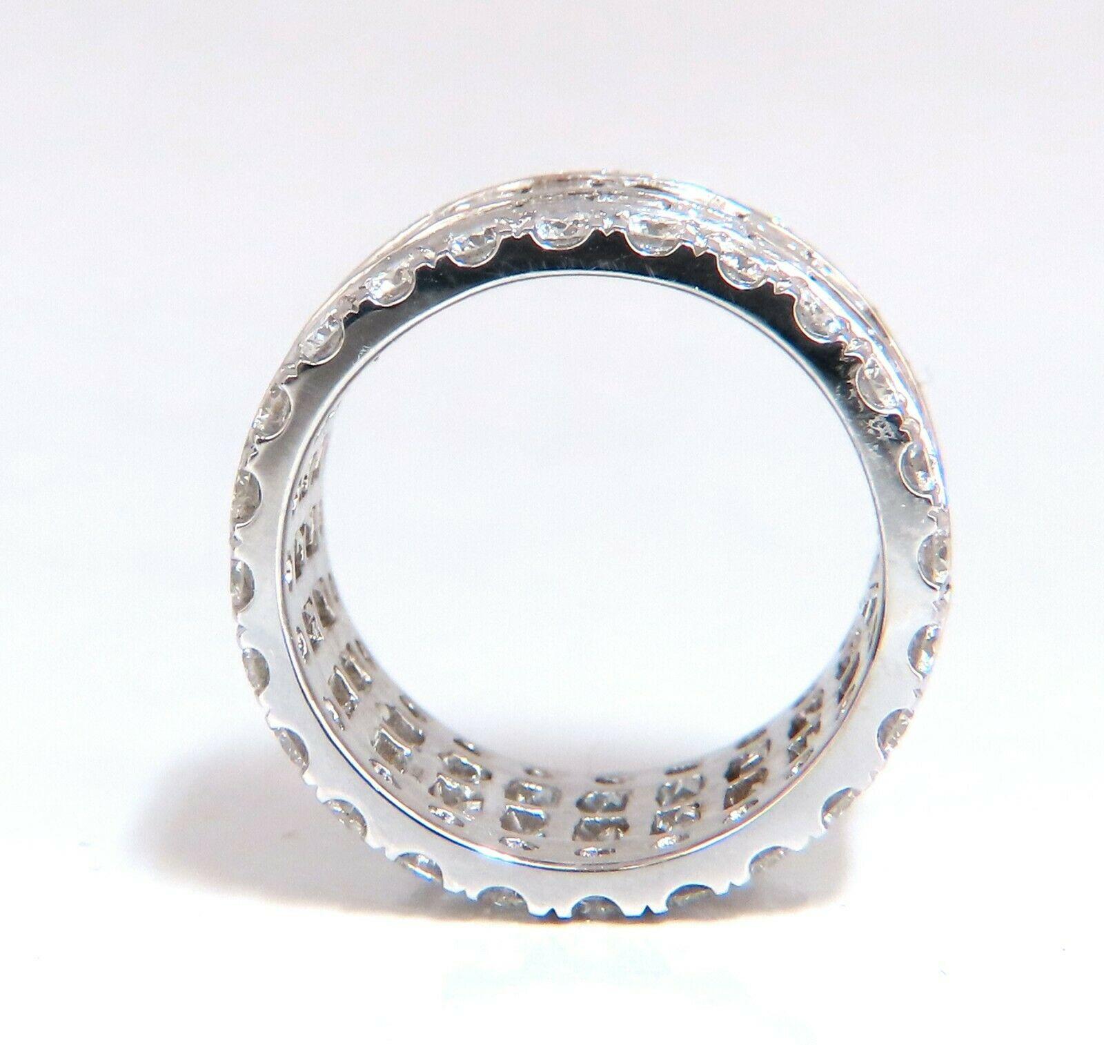 11.25ct Natural Diamonds Eternity Ring E/Vs Revolver Grand 18Kt Sandwich Double In New Condition In New York, NY