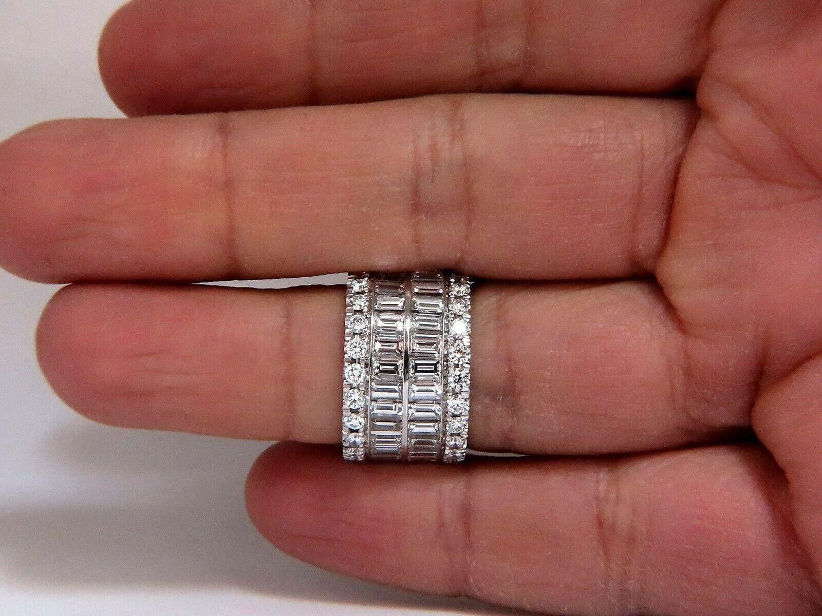 Women's or Men's 11.25ct Natural Diamonds Eternity Ring E/Vs Revolver Grand 18Kt Sandwich Double