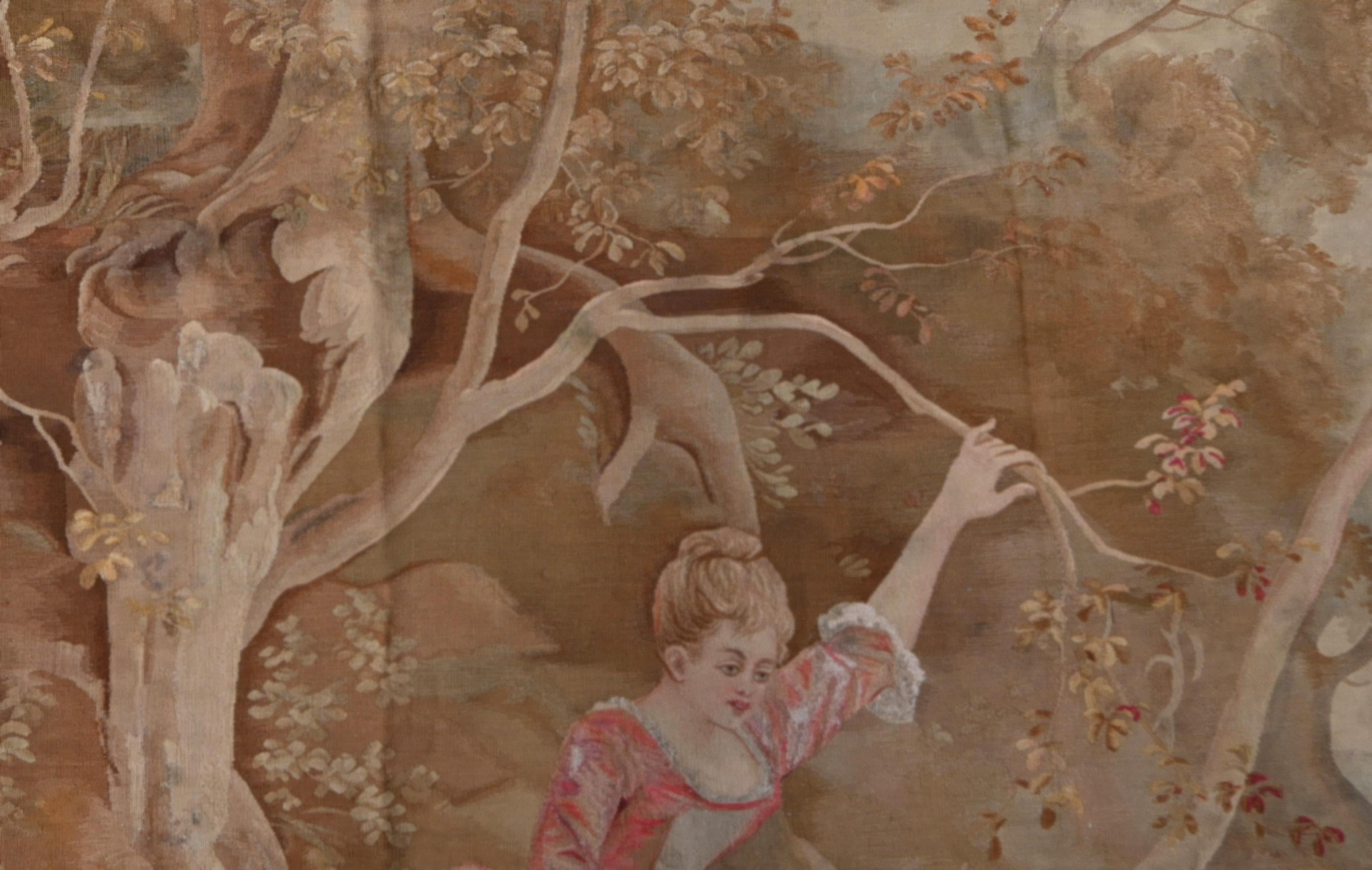 1128, Aubusson-Wandteppich aus dem 19. im Angebot 8