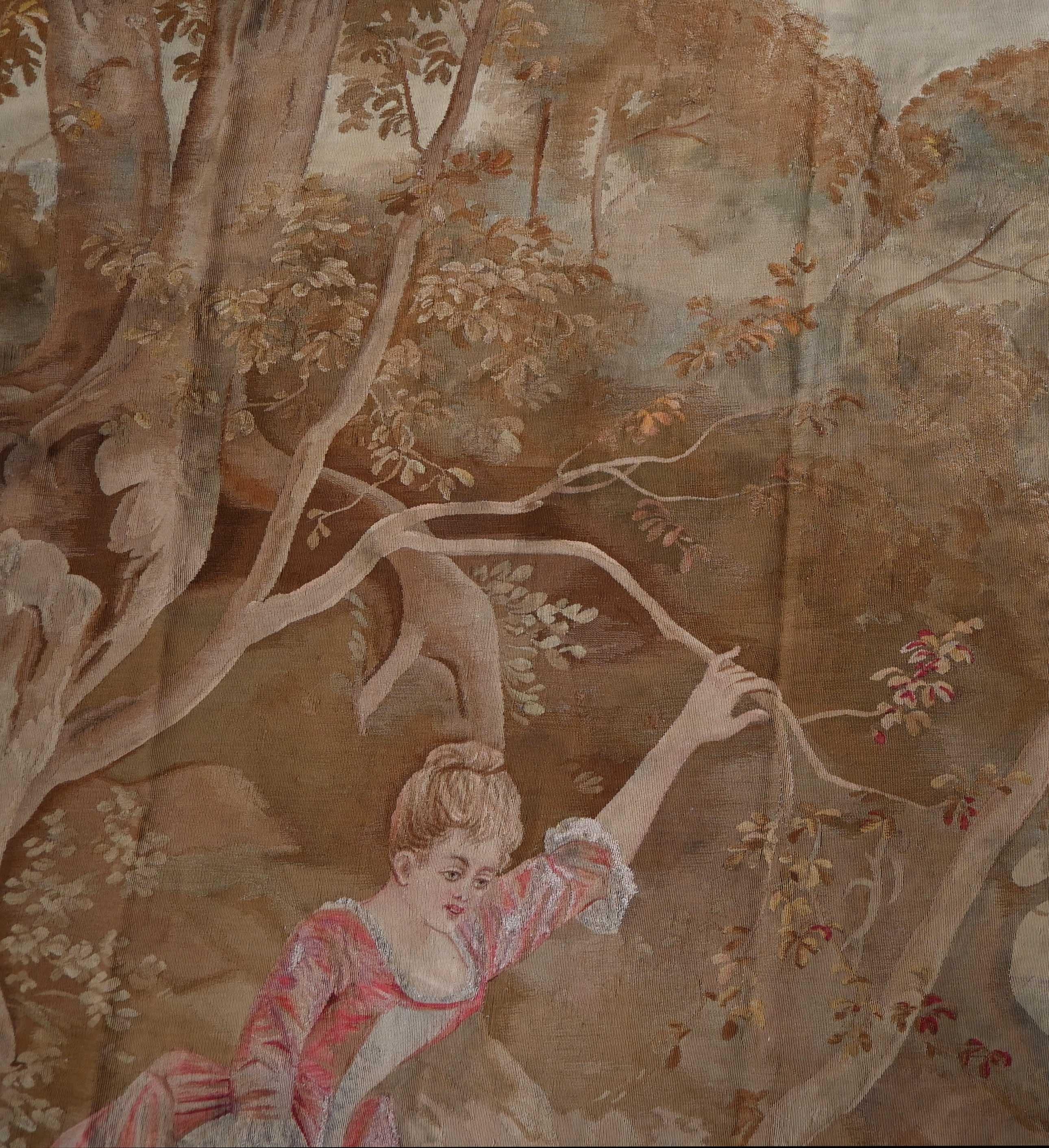 1128, Aubusson-Wandteppich aus dem 19. im Angebot 9