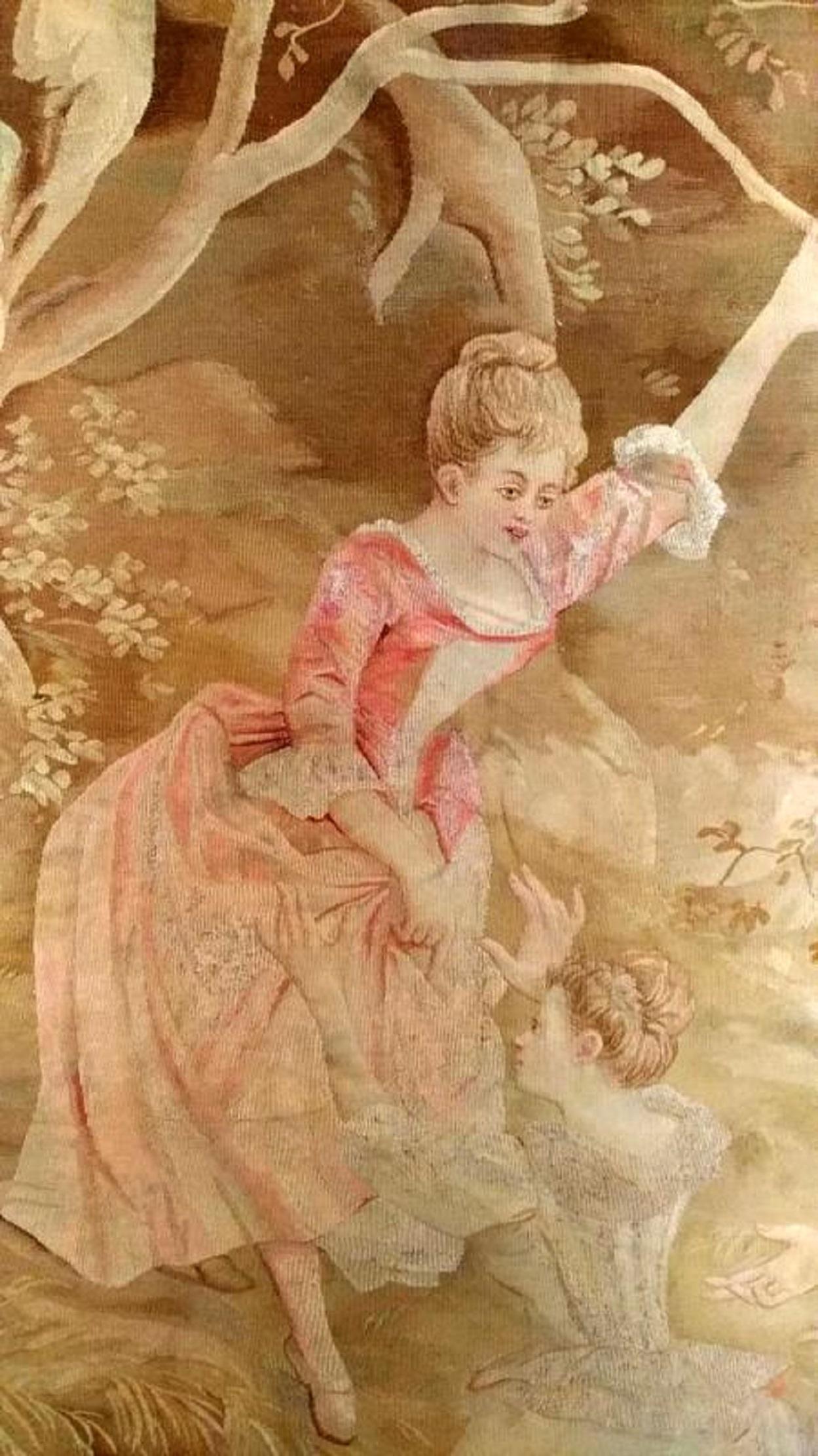 1128, 19. Jahrhundert, Aubusson-Wandteppich im Zustand „Hervorragend“ im Angebot in Paris, FR