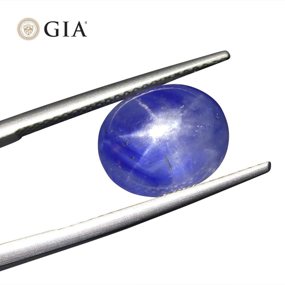 11.29ct Oval Cabochon Blue Star Sapphire GIA Certified    For Sale 3