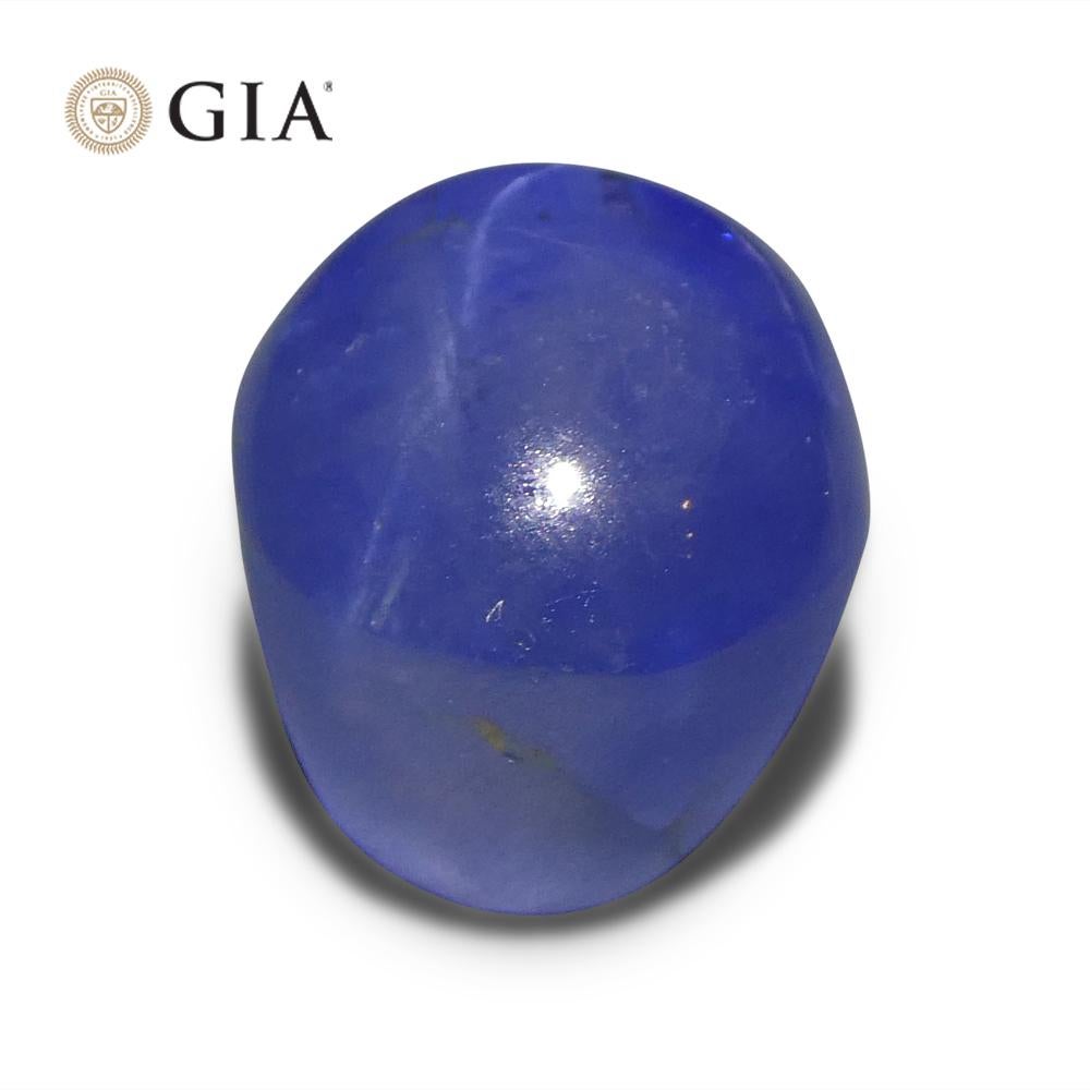 11.29ct Oval Cabochon Blue Star Sapphire GIA Certified    For Sale 4