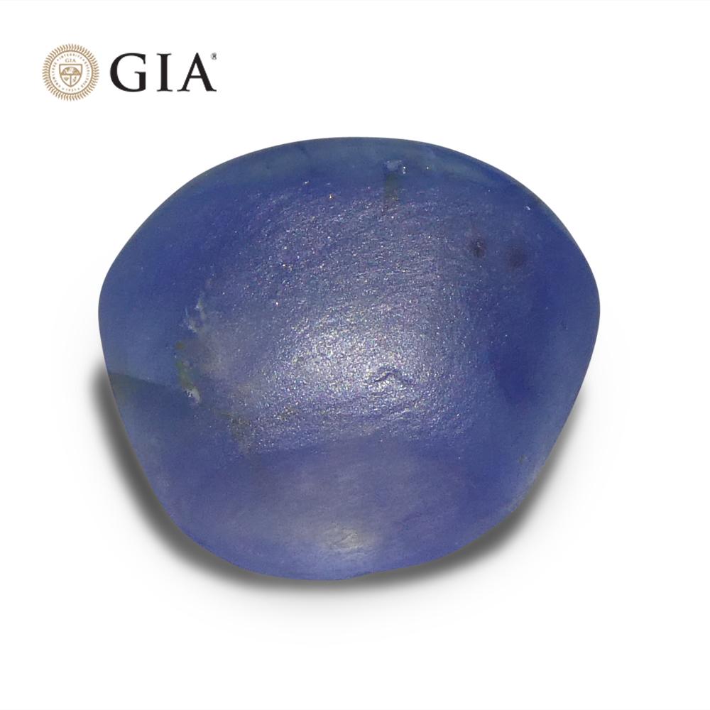 11.29ct Oval Cabochon Blue Star Sapphire GIA Certified    For Sale 6