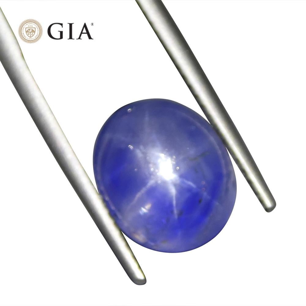 11.29ct Oval Cabochon Blue Star Sapphire GIA Certified    In New Condition For Sale In Toronto, Ontario