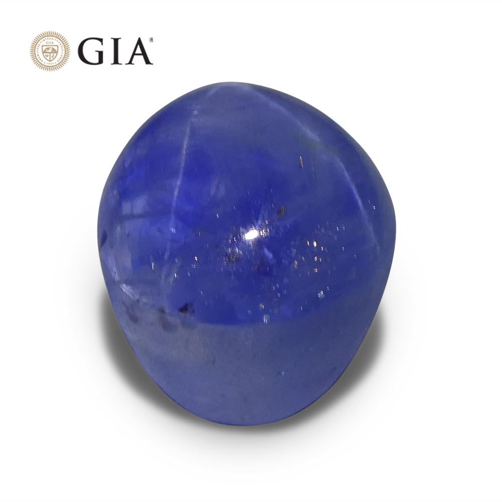 Women's or Men's 11.29ct Oval Cabochon Blue Star Sapphire GIA Certified    For Sale