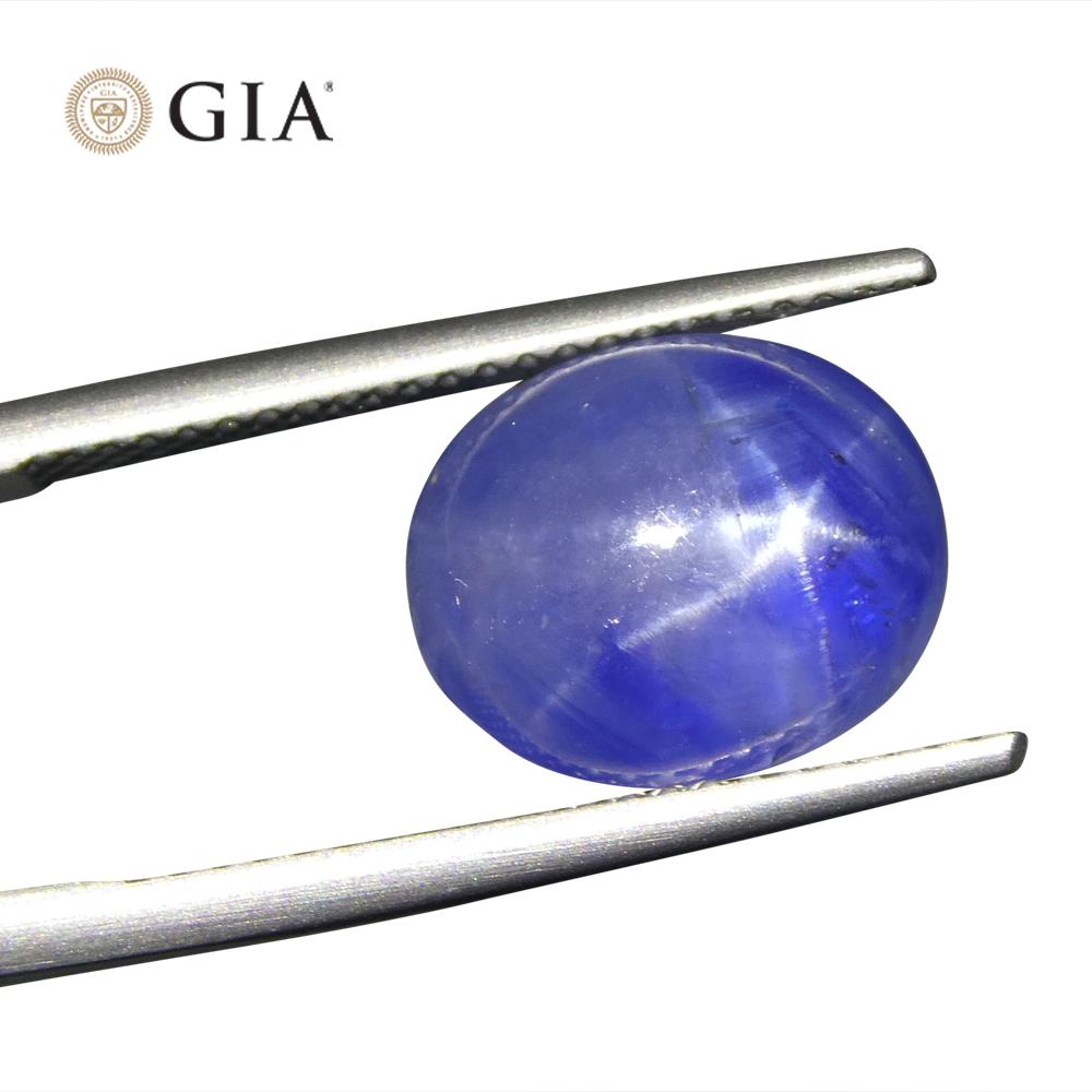Women's or Men's 11.29ct Oval Cabochon Blue Star Sapphire GIA Certified For Sale