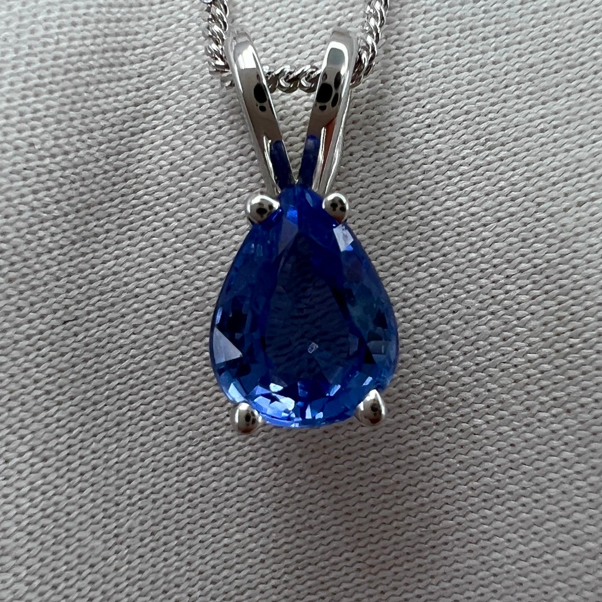 cornflower blue sapphire pendant