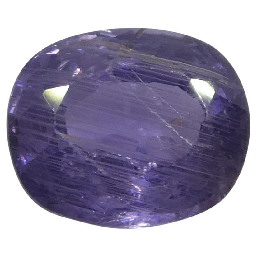 1.12ct Cushion Purple Sapphire from Tanzania, Unheated For Sale