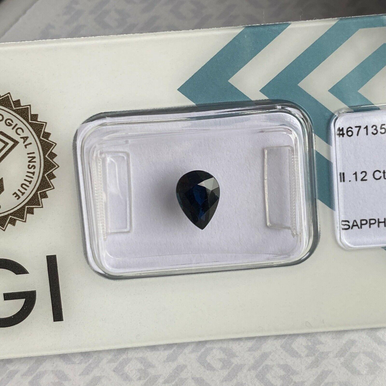 1.12ct Deep 0Blue Sapphire Pear Teardrop Cut IGI Certified Loose Rare Gem

Deep Blue Sapphire In IGI Blister. 
1.12 Carat with an excellent pear cut and very good clarity, a clean stone with only some small natural inclusions visible when looking