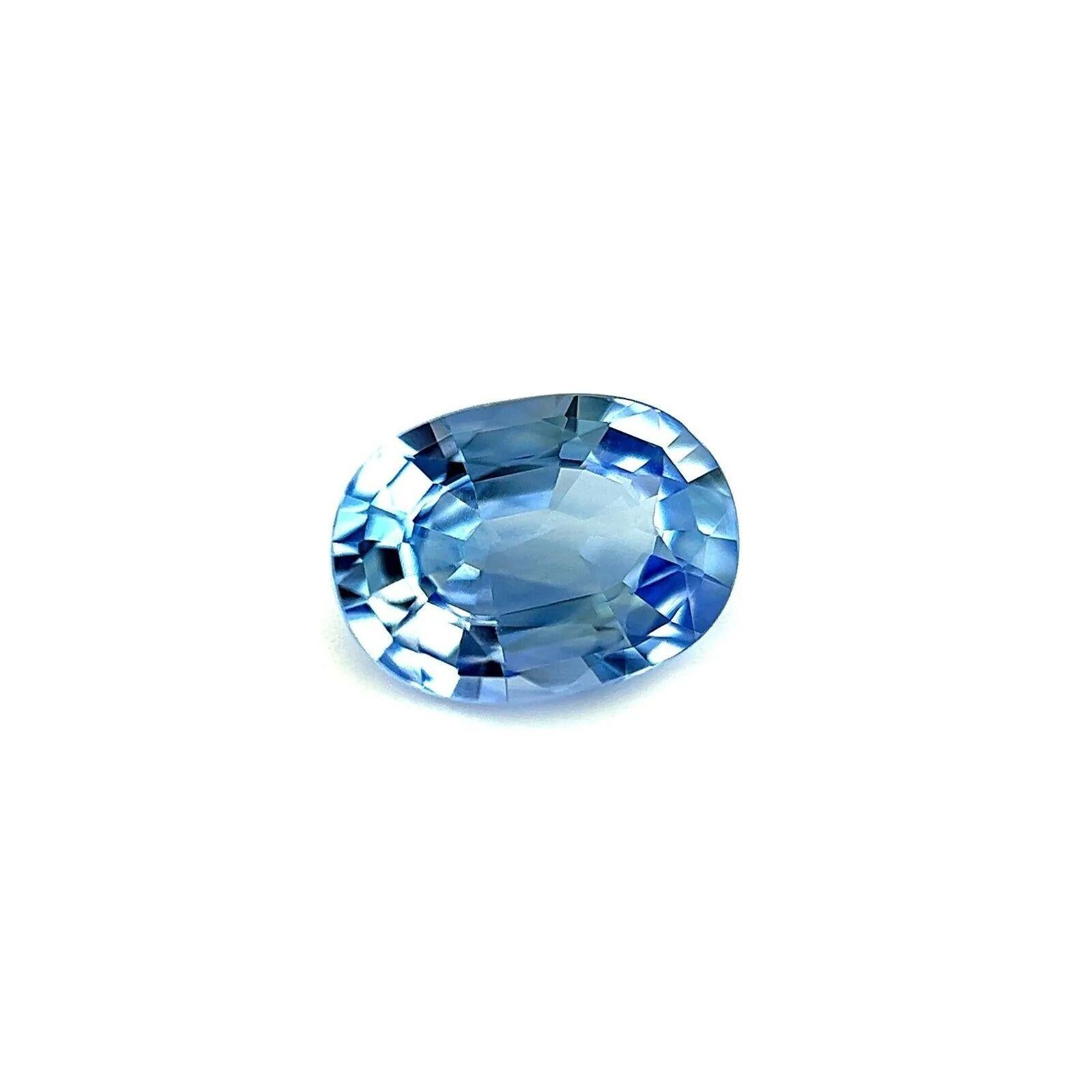 1.12ct Fine Ceylon Blue Sapphire 7.4x5.4mm Sri Lankan Oval Cut Loose Gem VS

Natural Ceylon Blue Sapphire Gemstone.
1.12 Carat sapphire with a beautiful vivid blue colour.
This sapphire has very good clarity, a very clean stone with only some small