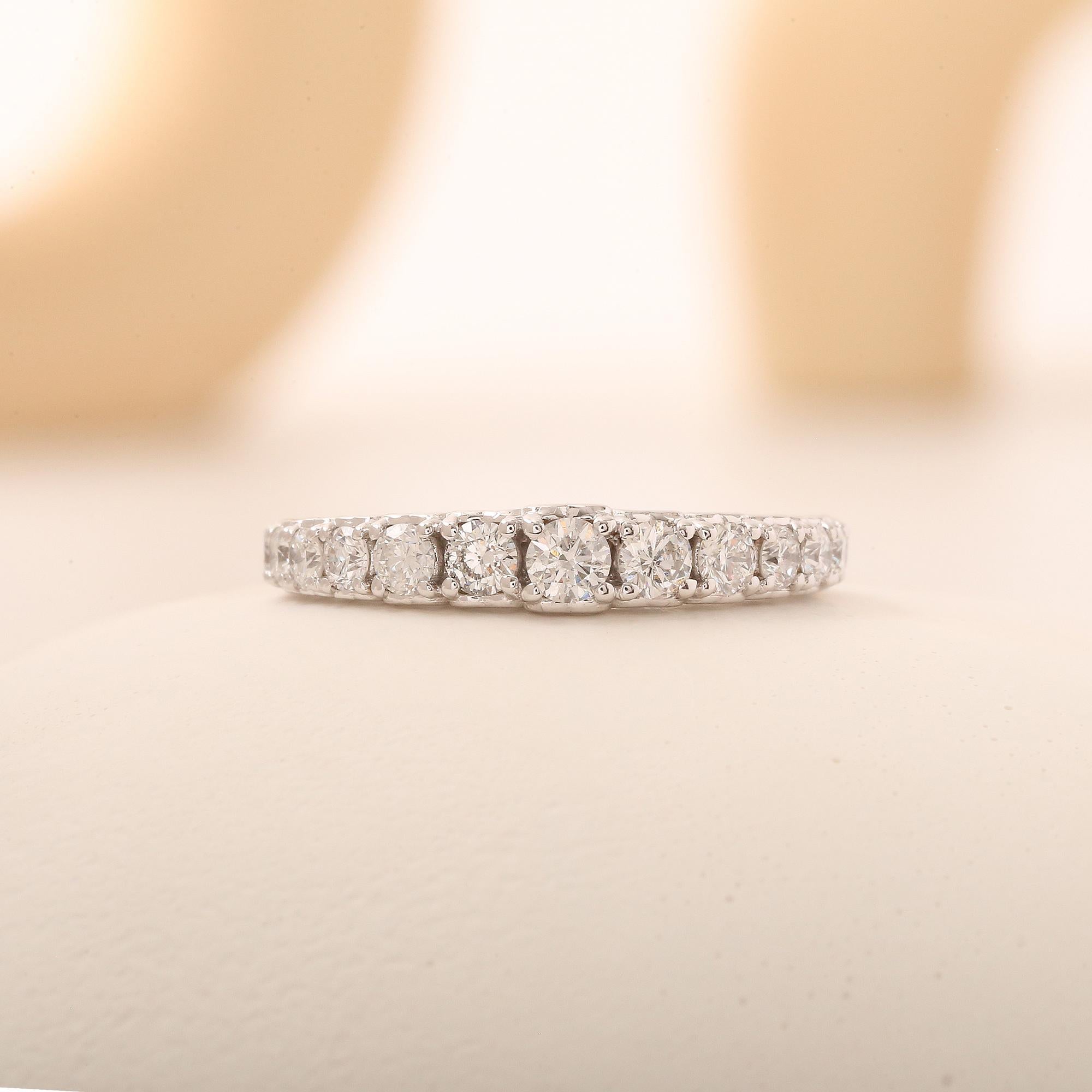 1.12ct Natural Diamond Eternity Band For Sale 2