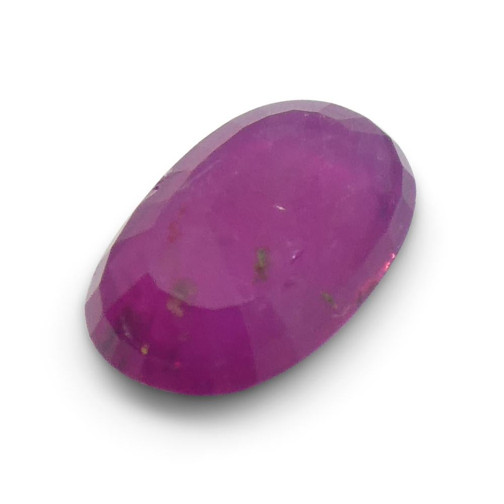 Oval Cut 1.12ct Oval Red Ruby from Vietnam For Sale