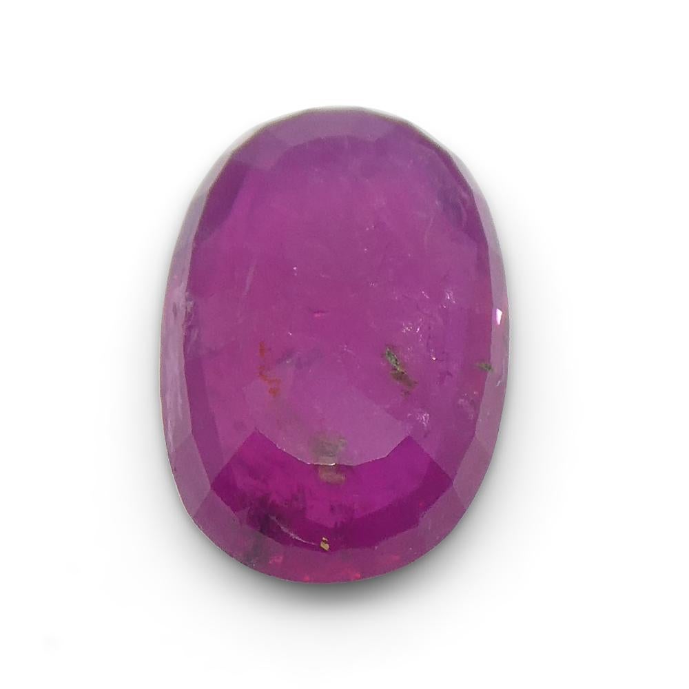 1.12ct Oval Red Ruby from Vietnam In New Condition For Sale In Toronto, Ontario