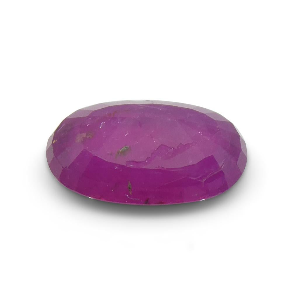 1.12ct Oval Red Ruby from Vietnam For Sale 2