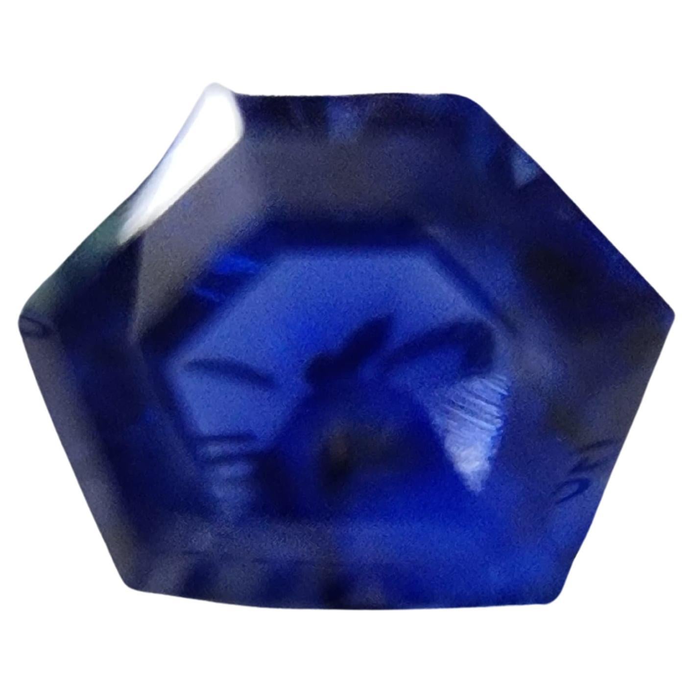 1.12ct Pentagon Blue Sapphire For Sale