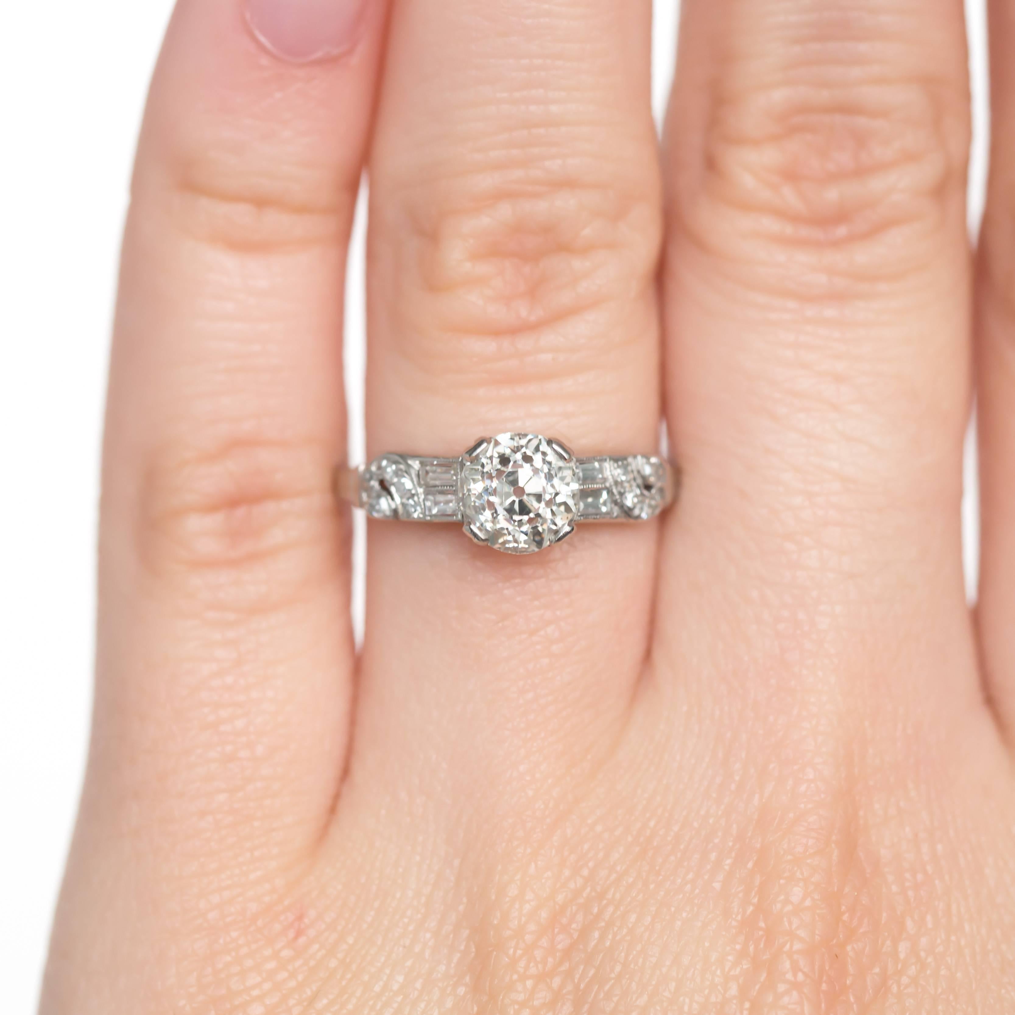Women's 1.13 Carat Diamond Platinum Engagement Ring
