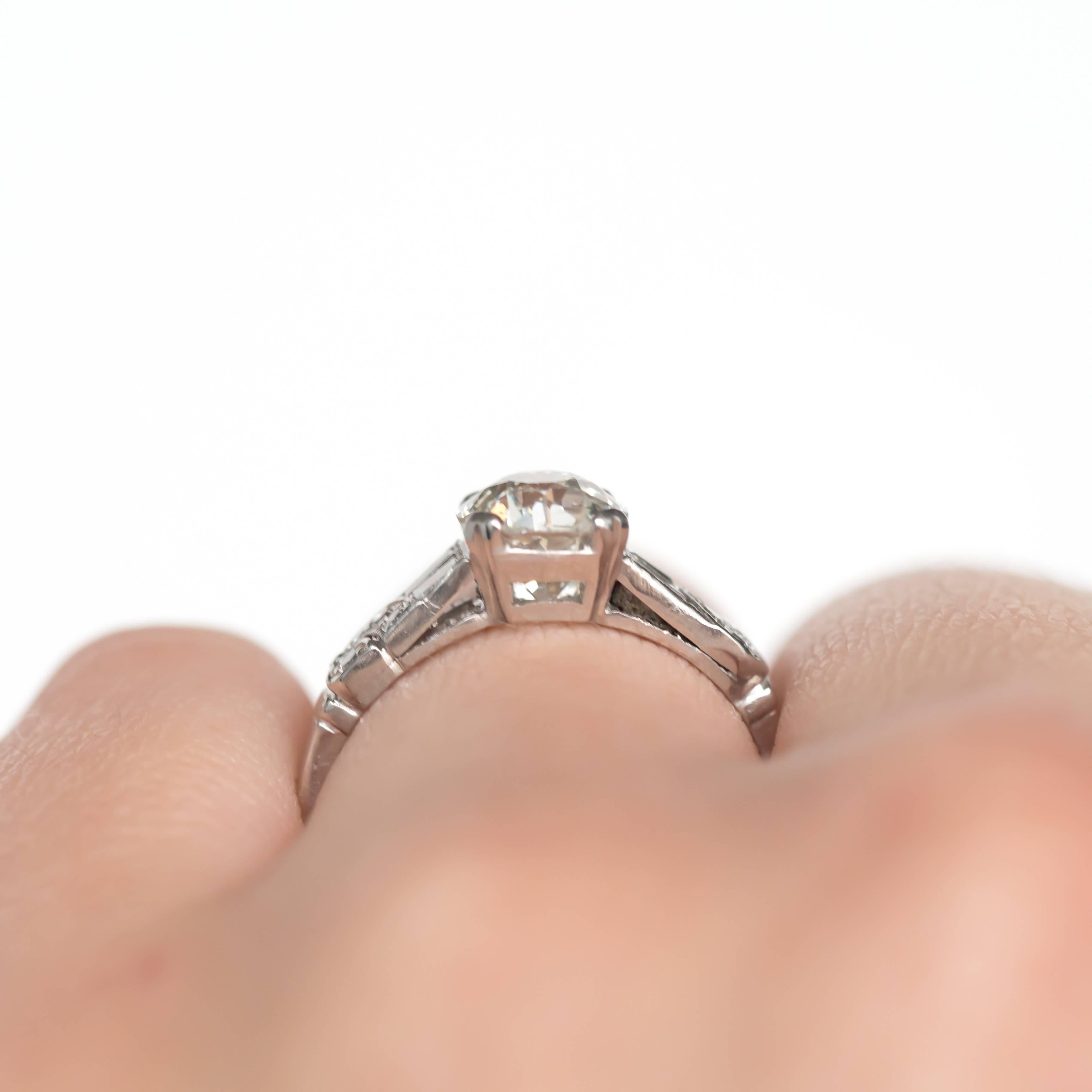 1.13 Carat Diamond Platinum Engagement Ring 2