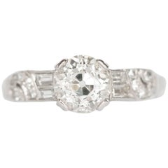 1.13 Carat Diamond Platinum Engagement Ring