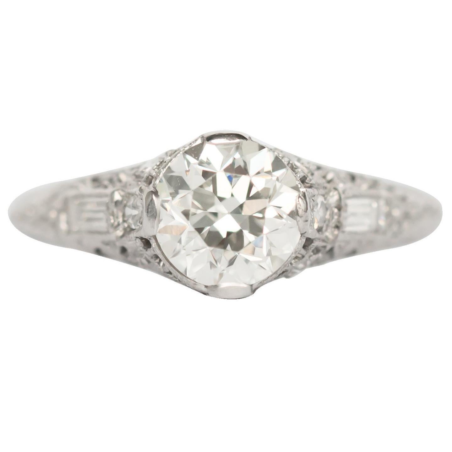 1.13 Carat Diamond Platinum Engagement Ring For Sale at 1stDibs | 1.13 ...